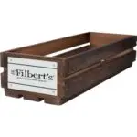 white mr filberts display crate
